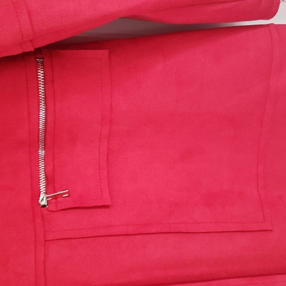 Feratelli Faux Suede Red Jacket - Picture 4 of 7